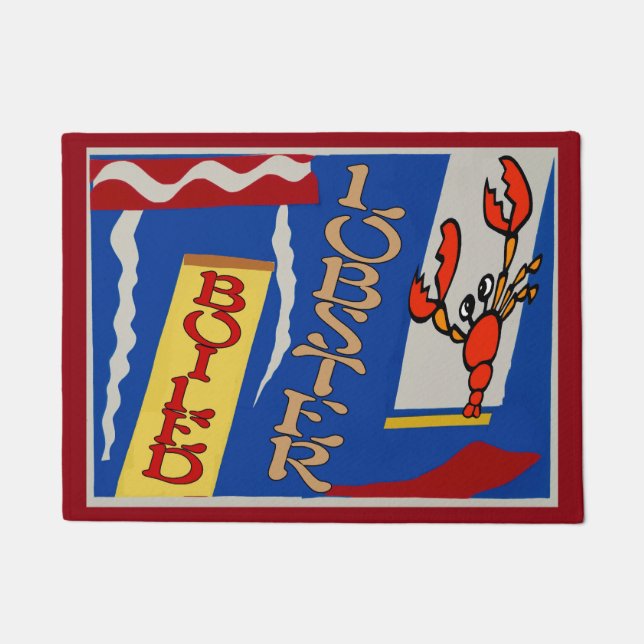 Lobster add name or address doormat (Front)