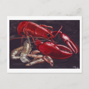 Lobster and Shrimps Postcard