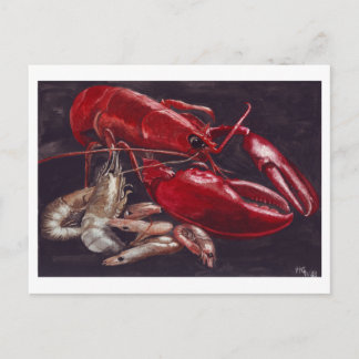 Lobster and Shrimps Postcard