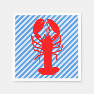 Lobster and Strips Paper Party Napkins