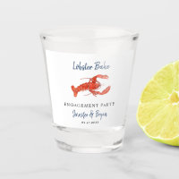 Lobster Bake Engagement party Shot glass