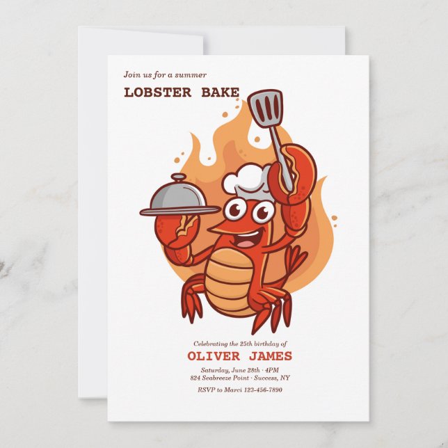 Lobster Bake Invitation (Front)