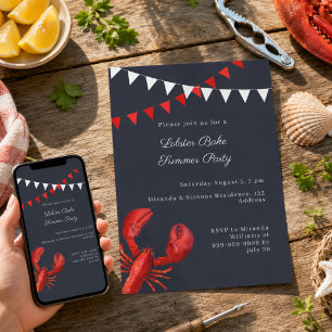 Lobster Bake Summer Party Invitation