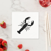 Lobster black and white modern graphic cute fun