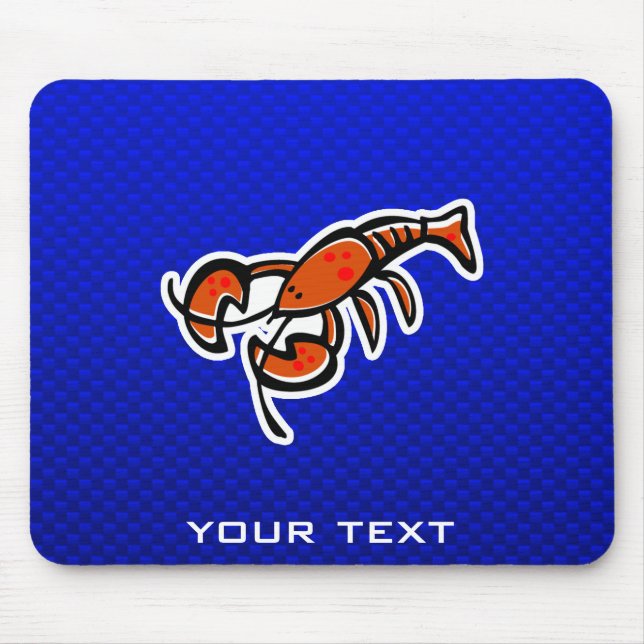 Lobster; Blue Mouse Pad (Front)