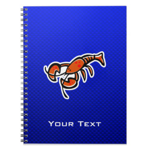 Lobster; Blue Spiral Notebook