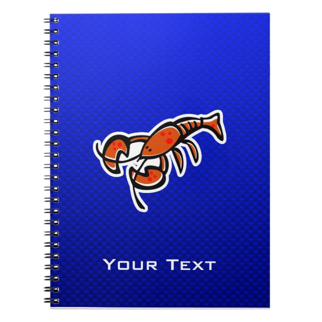 Lobster; Blue Spiral Notebook (Front)