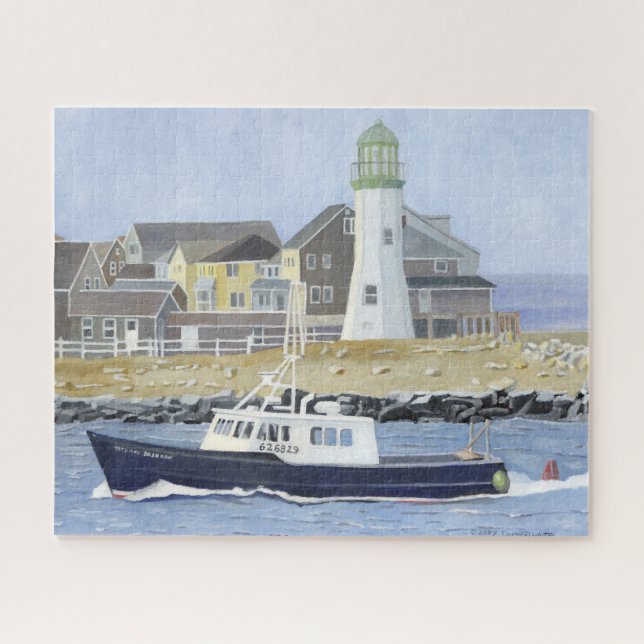 Lobster Boat Scituate Harbor Jigsaw Puzzle (Horizontal)