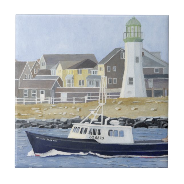 Lobster Boat Scituate Harbor Tile (Front)