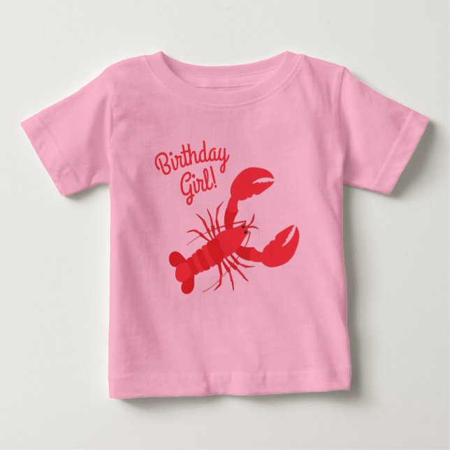 Lobster Boil Birthday Party Cute Kids Baby T-Shirt (Front)