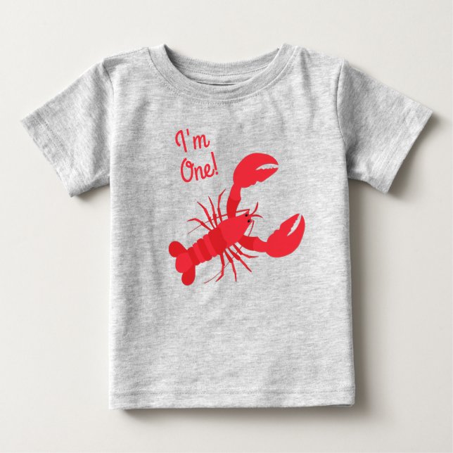 Lobster Boil Birthday Party Cute Kids Baby T-Shirt (Front)