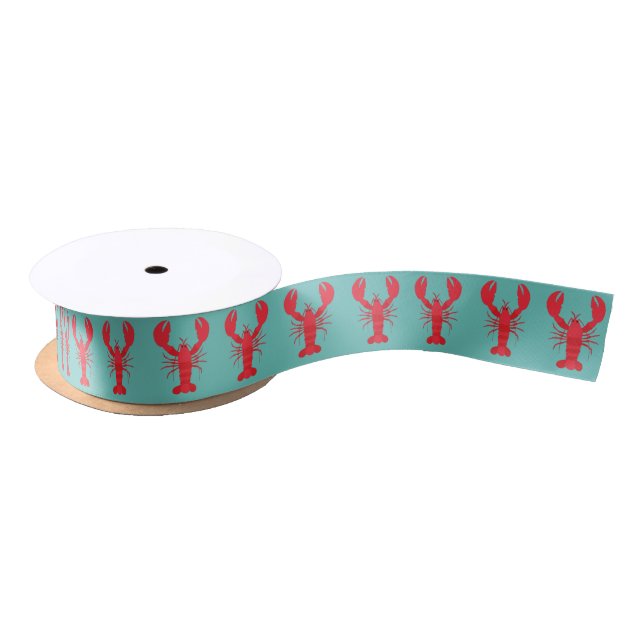 Lobster Boil Birthday Party Cute Kids Satin Ribbon (Spool)