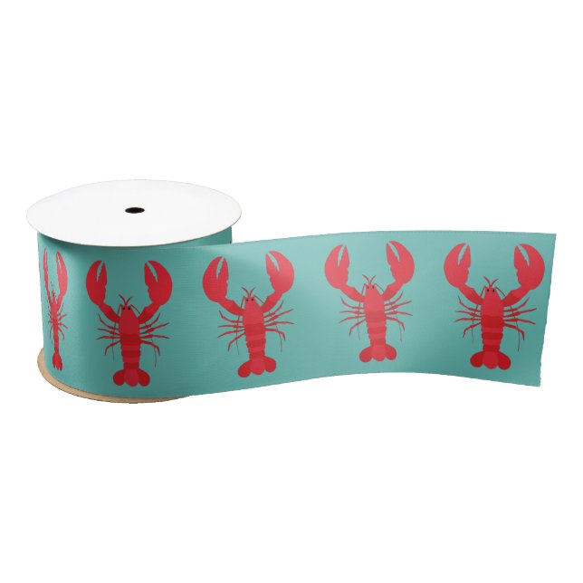 Lobster Boil Birthday Party Cute Kids Satin Ribbon (Spool)