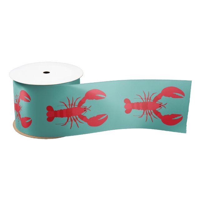 Lobster Boil Birthday Party Cute Kids Satin Ribbon (Spool)