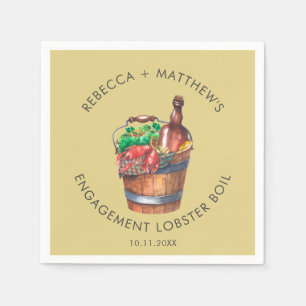 Lobster Boil Engagement Party Paper Napkin