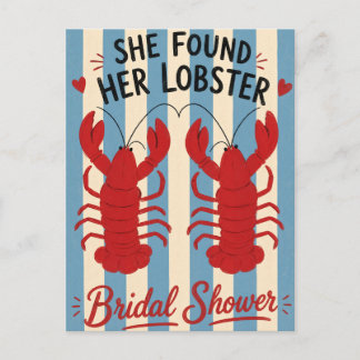 Lobster Bridal Shower Funny Pun Coastal Wedding Postcard
