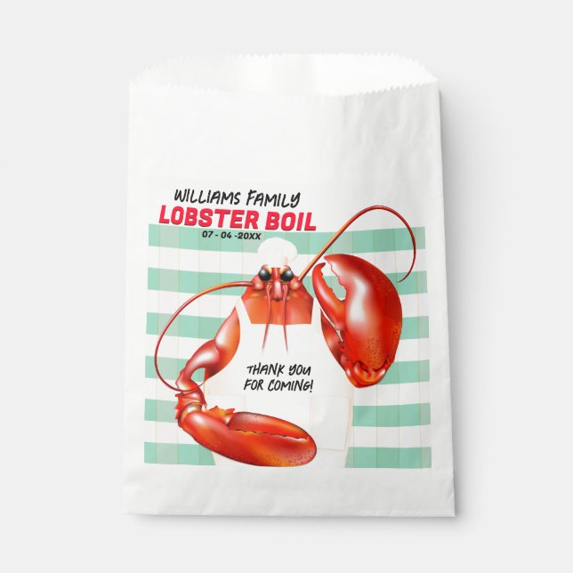 Lobster Chef Seafood Event Favour Bags (Front)