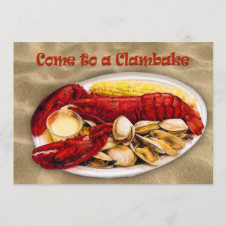 Lobster & Clams Clambake Invitation