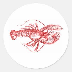 Lobster Classic Round Sticker