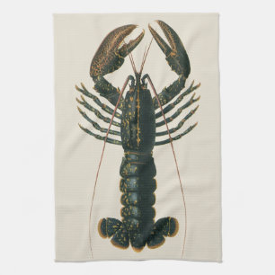 Lobster Claws Vintage Marine Ocean Life Crustacean Tea Towel