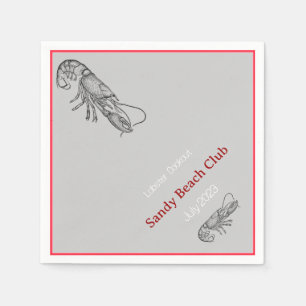 Lobster cookout napkin