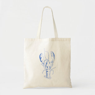 Lobster Crawfish Illustration Coastal Seafood Art Tote Bag