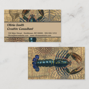 Lobster Crawfish Shellfish Seafood Ocean Business Card