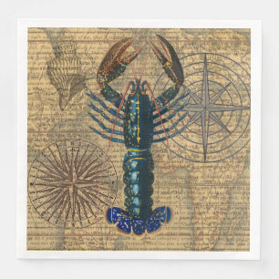 Lobster Crawfish Shellfish Seafood Ocean Napkin