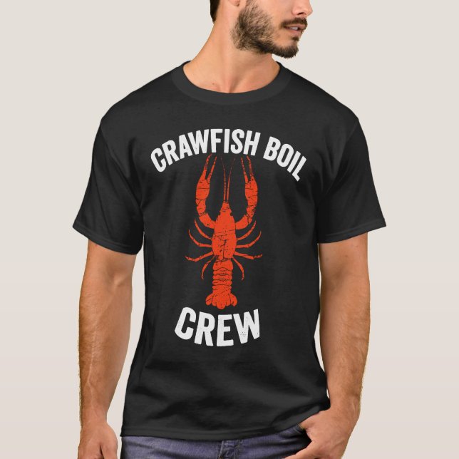 Lobster Crayfish Mardi Gras Matching Tee Crawfish  (Front)