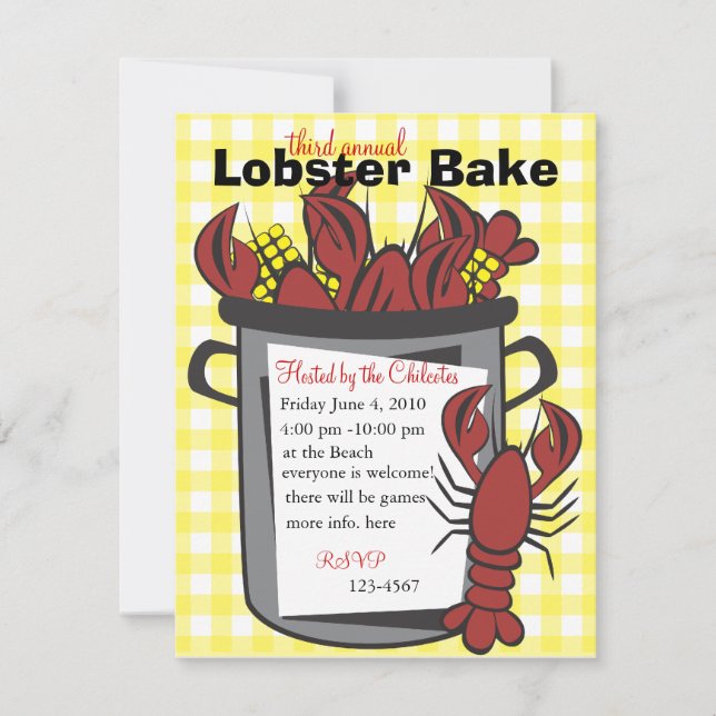 Lobster Dinner Invitation (Front)