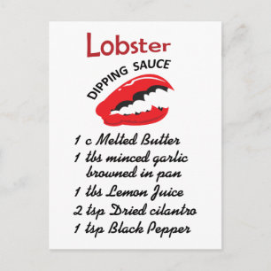 Lobster Dipping Sauce Postcard