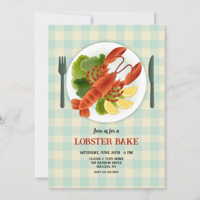 Lobster Dish Invitation (Front)