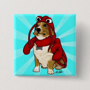 Lobster Dog Button