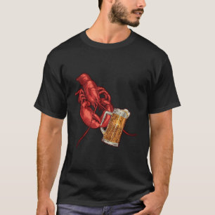 Lobster Drinker Beer Crustacean Seafood Lobstering T-Shirt