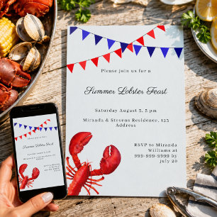 Lobster Feast Summer Party Invitation