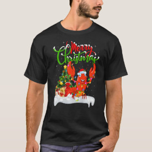 Lobster Fish Xmas Decorations Santa Lobster Chris T-Shirt