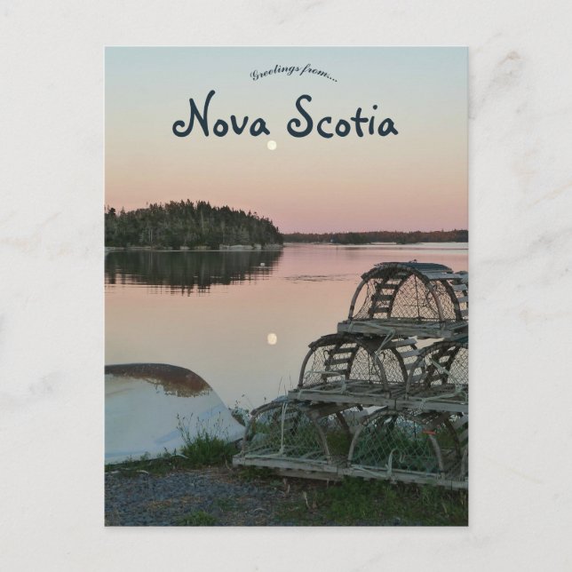 Lobster Fishing Traps in Nova Scotia Postcard (Front)