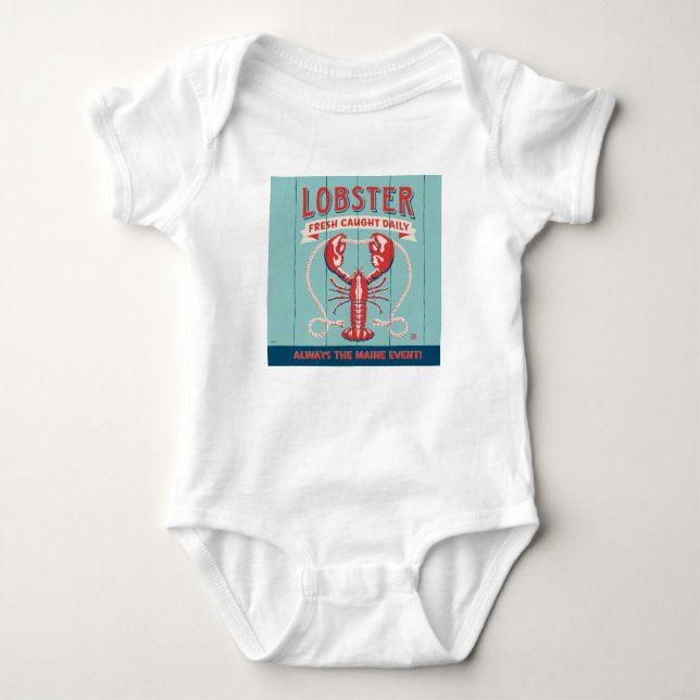 Lobster Fresh Caught Daily | Maine Baby Bodysuit (Front)