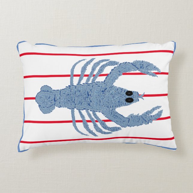 Lobster Ginger Jar jars art print  Accent Pillow (Front)