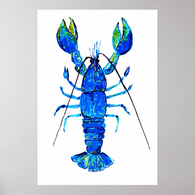 Lobster in blues poster (Front)
