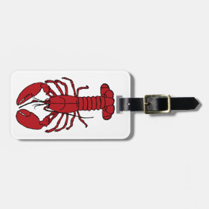 lobster is red luggage tag