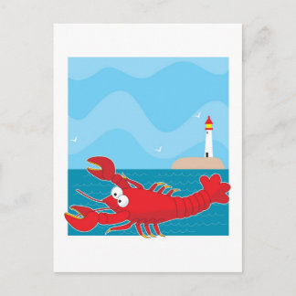 Lobster Light House Postcard