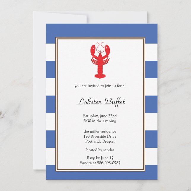 Lobster Love Invitation (Front)