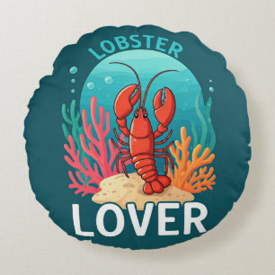 Lobster Lover  Round Cushion