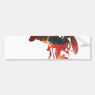 Lobster Mixed Media Collage Bumper Sticker