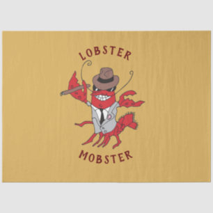 Lobster Mobster 🦞 Funny Cartoon Gangster Tissue Paper