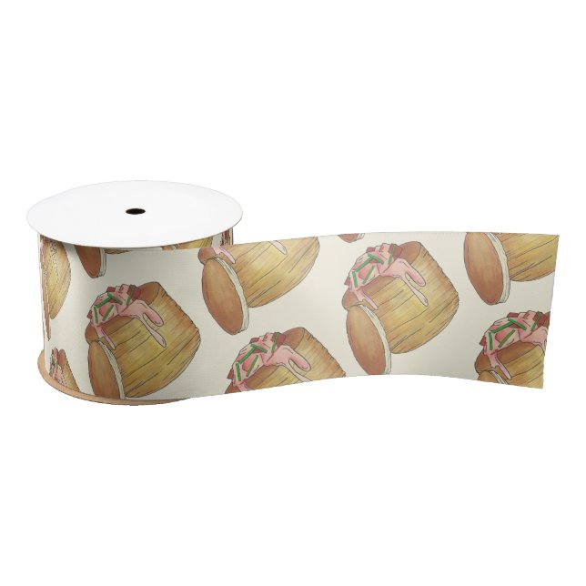 Lobster Newburg Newberg Retro Seafood Vol-Au-Vent Satin Ribbon (Spool)