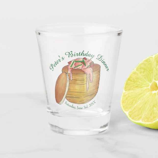 Lobster Newburg Newberg Seafood Dish Dinner Party Shot Glass (Front)