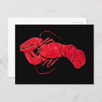 Lobster on Black Background by Marsden Hartley