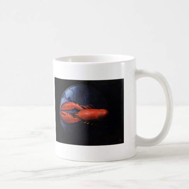 Lobster on Tiffany Plate Coffee Mug (Right)